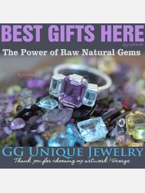 Designer Silversmith Unique Jewelry Artisan Collection Genuine Raw Gemstones